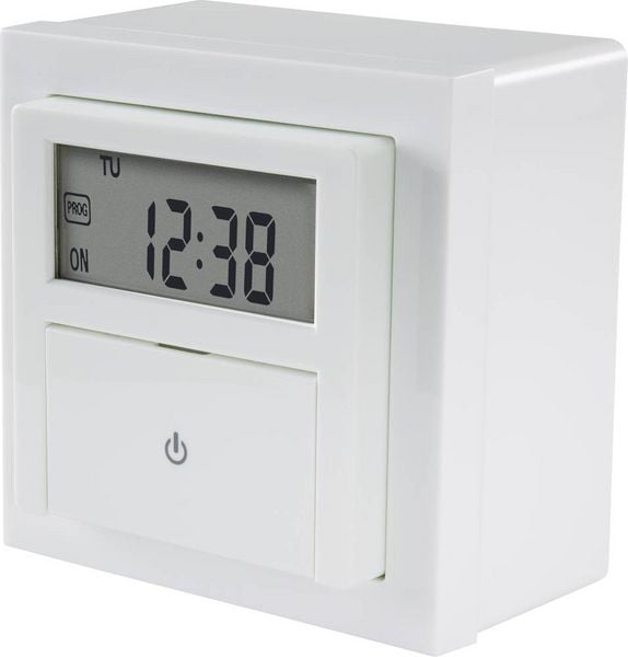 Produktbild: Sygonix SY-4504968 Unterputz-Timer digital Wochenprogramm 1800W Countdown-Funktion, inkl. Aufputzrahmen, START/STOPP-Funktion