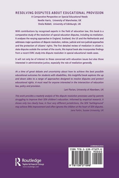 Produktbild: Resolving Disputes about Educational Provision