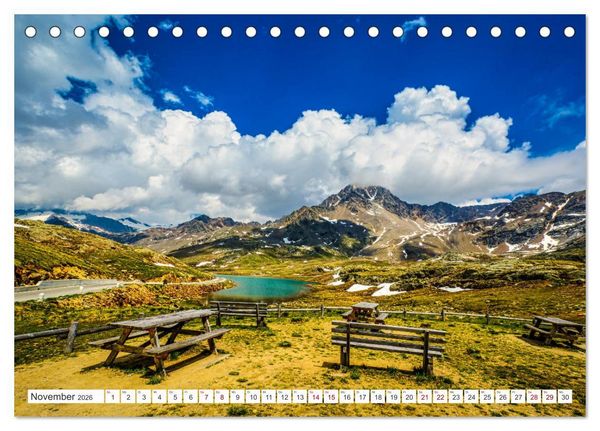 Produktbild: ALPENP&Auml;SSE &Ouml;sterreich - Schweiz - Italien (Tischkalender 2026 DIN A5 quer), CALVENDO Monatskalender