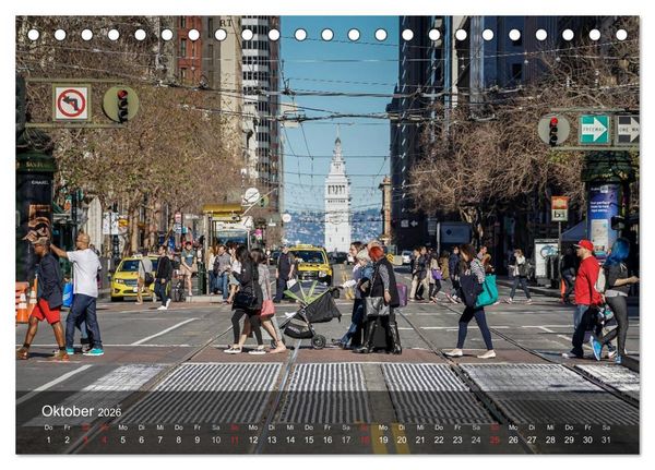 Produktbild: San Francisco Impressionen Tag und Nacht (Tischkalender 2026 DIN A5 quer), CALVENDO Monatskalender