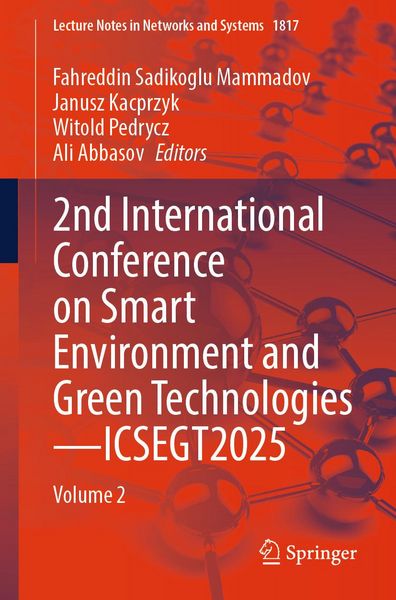 Produktbild: 2nd International Conference on Smart Environment and Green Technologies-ICSEGT2025