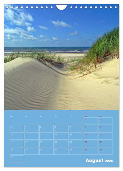 Produktbild: Nordseereise &ndash; J&uuml;tland in D&auml;nemark &ndash; Von Blavand bis Henne Strand (Wandkalender 2026 DIN A4 hoch), CALVENDO Monatskalender