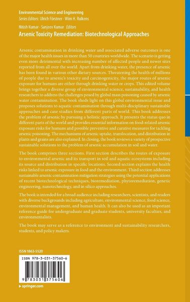 Produktbild: Arsenic Toxicity Remediation: Biotechnological Approaches
