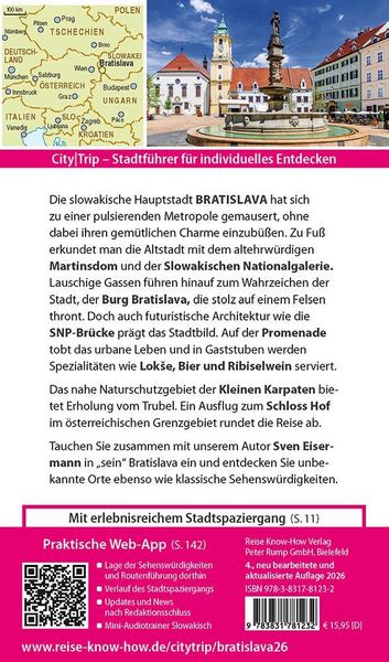 Produktbild: Reise Know-How CityTrip Bratislava / Pressburg