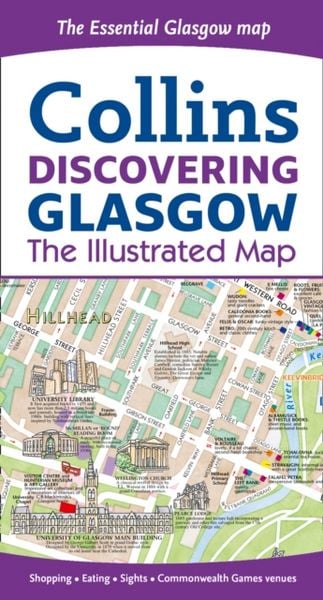 Produktbild: Beddow, D: Discovering Glasgow Illustrated Map