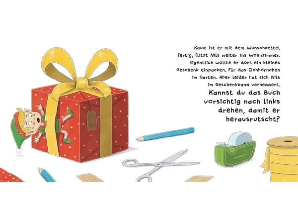 Produktbild: Weck den Weihnachtswichtel. Ein Weihnachts-Mitmachbuch.Zum Sch&uuml;tteln, Schaukeln, Pusten und mehr. Von 2 bis 4 Jahren