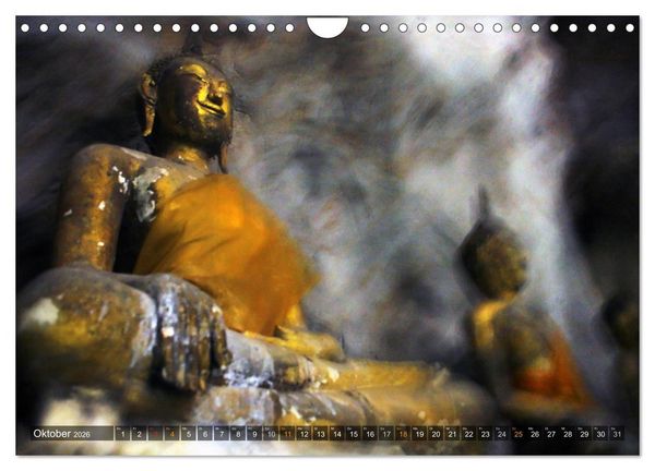 Produktbild: Buddhas tief im Fels (Wandkalender 2026 DIN A4 quer), CALVENDO Monatskalender