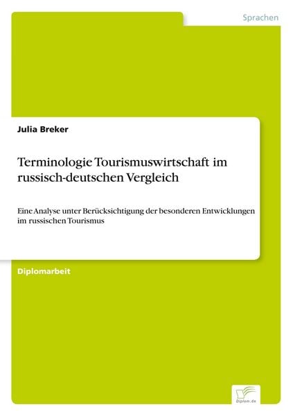 Produktbild: Terminologie Tourismuswirtschaft im russisch-deutschen Vergleich