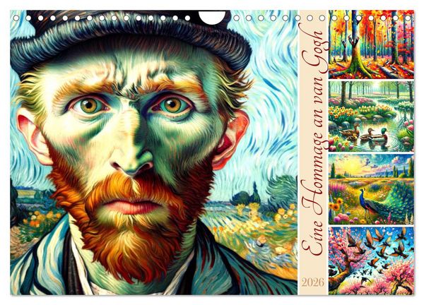 Produktbild: Eine Hommage an van Gogh (Wandkalender 2026 DIN A4 quer), CALVENDO Monatskalender