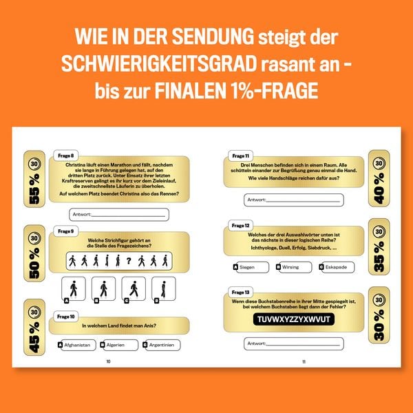 Produktbild: Das 1% Quiz &ndash; Wie clever bist du? Das offizielle Buch zur Show