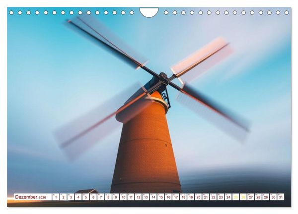 Produktbild: Die Poesie und Kraft des Windes - Windkraft in Bewegung (Wandkalender 2026 DIN A4 quer), CALVENDO Monatskalender