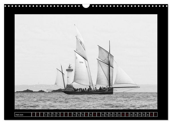 Produktbild: Voiles anciennes (Calendrier mural 2026 DIN A3 vertical), CALVENDO calendrier mensuel