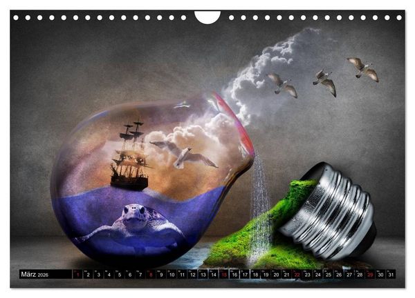 Produktbild: Traum und Fantasy. Reise durch surreale Wunderwelten (Wandkalender 2026 DIN A4 quer), CALVENDO Monatskalender