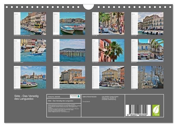 Produktbild: S&egrave;te - Das Venedig des Languedoc (Wandkalender 2026 DIN A4 quer), CALVENDO Monatskalender