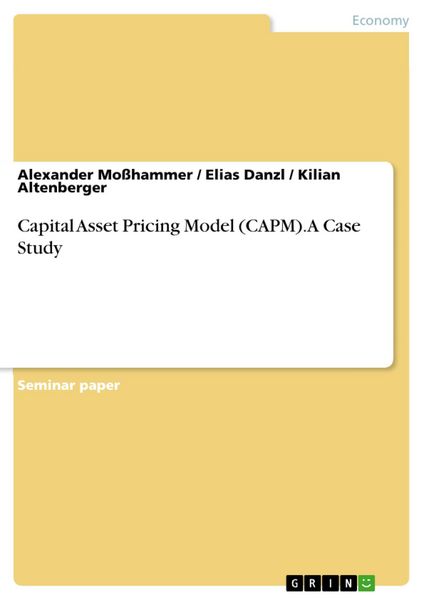 Produktbild: Capital Asset Pricing Model (CAPM). A Case Study