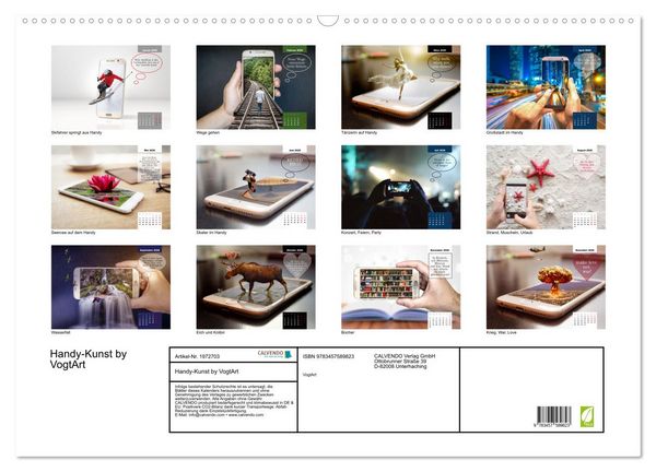 Produktbild: Handy-Kunst by VogtArt (Wandkalender 2026 DIN A2 quer), CALVENDO Monatskalender