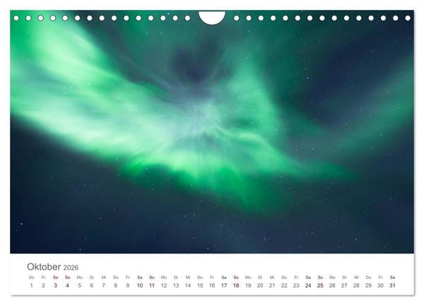 Produktbild: Nordlichter - Magische N&auml;chte in Skandinavien (Wandkalender 2026 DIN A4 quer), CALVENDO Monatskalender