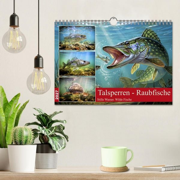 Produktbild: Talsperren - Raubfische (Wandkalender 2027 DIN A4 quer), CALVENDO Monatskalender