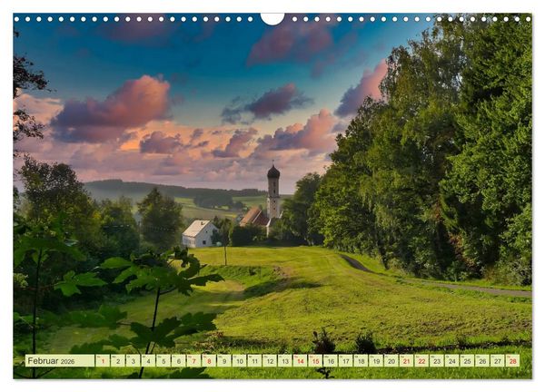 Produktbild: Die Stauden, Kirchen und Kapellen im Naturpark Augsburg westliche W&auml;lder (Wandkalender 2026 DIN A3 quer), CALVENDO Monatskalender