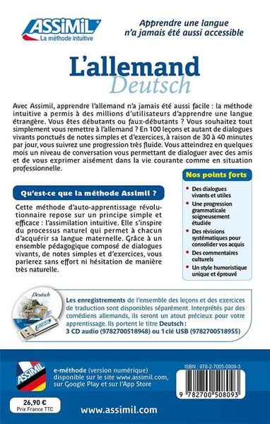 Produktbild: ASSiMiL L'allemand - Lehrbuch - Niveau A1-B2