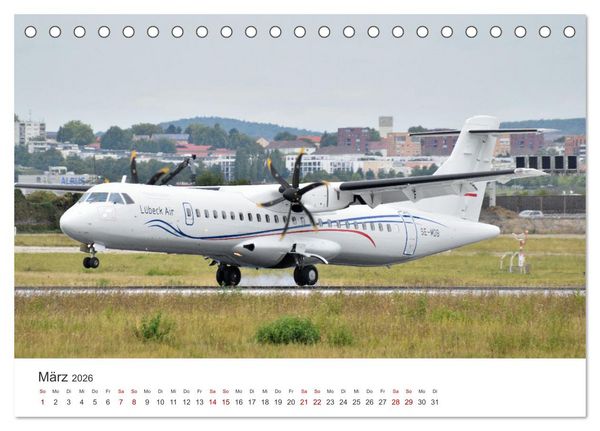 Produktbild: Ein Jahr am Flughafen Stuttgart (Tischkalender 2026 DIN A5 quer), CALVENDO Monatskalender