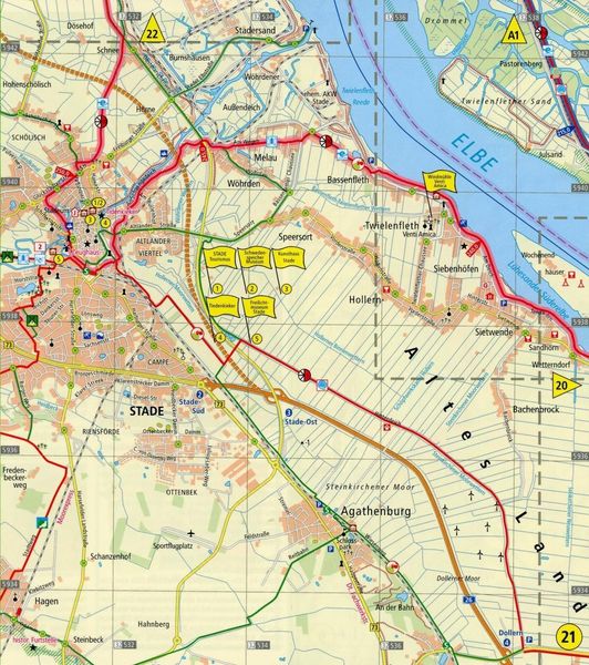 Produktbild: Publicpress Leporello Radtourenkarte Elberadweg 3, Wittenberge, Cuxhaven 1:50.000