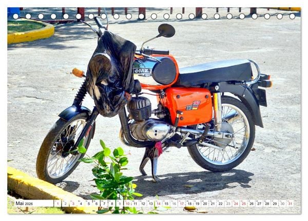 Produktbild: Motorrad-Legende MZ TS 150 - Ein Exportschlager der DDR (Tischkalender 2026 DIN A5 quer), CALVENDO Monatskalender