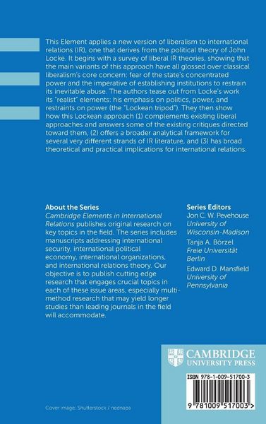 Produktbild: Lockean Liberalism in International Relations