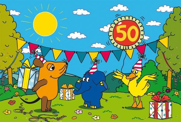 Produktbild: Alles Liebe zum Geburtstag, 50. Geburtstag Elefant, 60 Teile