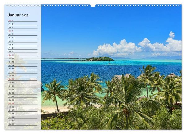 Produktbild: S&uuml;dseetr&auml;ume. Paradiese im Pazifik (hochwertiger Premium Wandkalender 2026 DIN A2 quer), Kunstdruck in Hochglanz