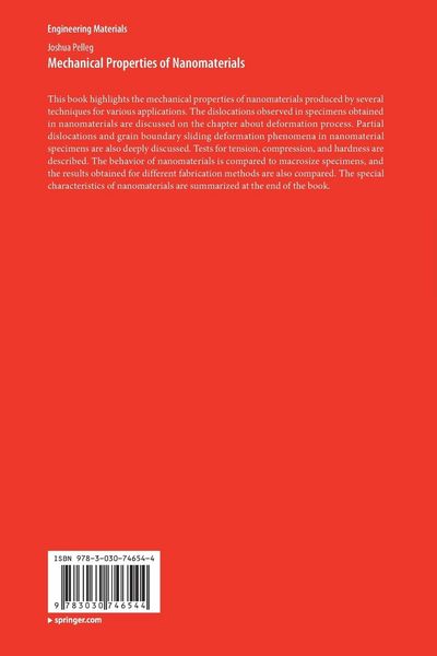 Produktbild: Mechanical Properties of Nanomaterials