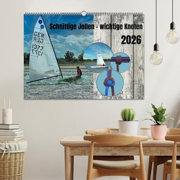 Produktbild: Schnittige Jollen - wichtige Knoten (Wandkalender 2026 DIN A2 quer), CALVENDO Monatskalender