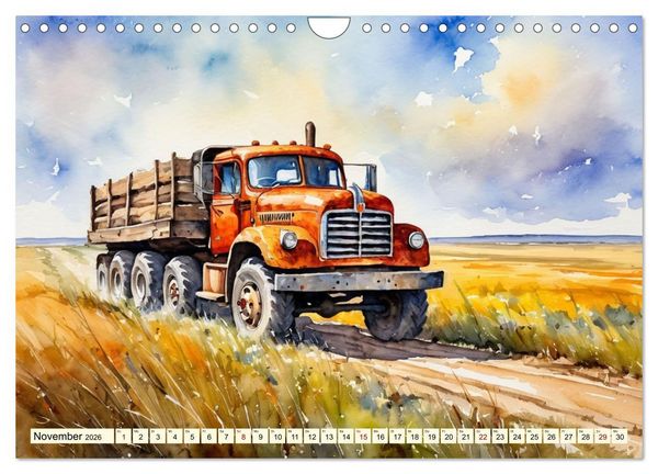 Produktbild: Nostalgische Trucks (Wandkalender 2026 DIN A4 quer), CALVENDO Monatskalender