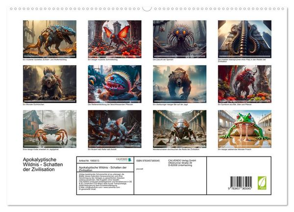 Produktbild: Apokalyptische Wildnis - Schatten der Zivilisation (hochwertiger Premium Wandkalender 2026 DIN A2 quer), Kunstdruck in Hochglanz
