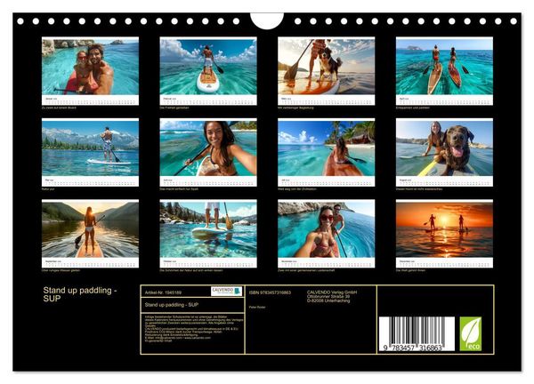 Produktbild: Stand up paddling - SUP (Wandkalender 2026 DIN A4 quer), CALVENDO Monatskalender