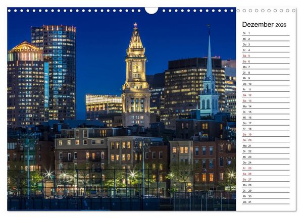 Produktbild: Stadtansichten aus Boston (Wandkalender 2026 DIN A3 quer), CALVENDO Monatskalender
