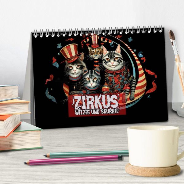 Produktbild: Zirkus Witzig und skurril (Tischkalender 2026 DIN A5 quer), CALVENDO Monatskalender