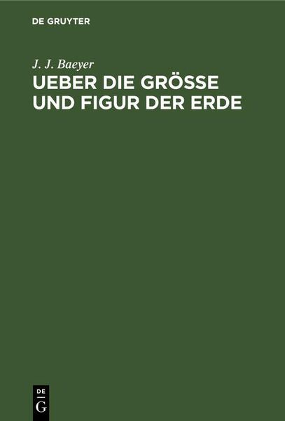 Produktbild: Ueber die Gr&ouml;sse und Figur der Erde