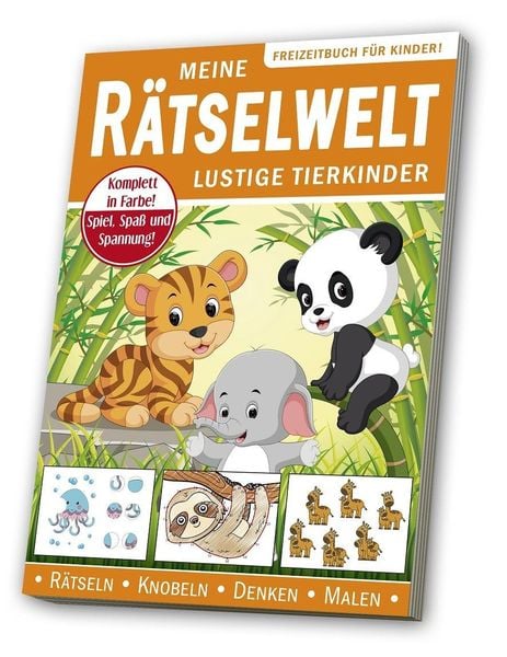 Produktbild: Meine R&auml;tselwelt - f&uuml;r Kinder "Lustige Tierkinder"