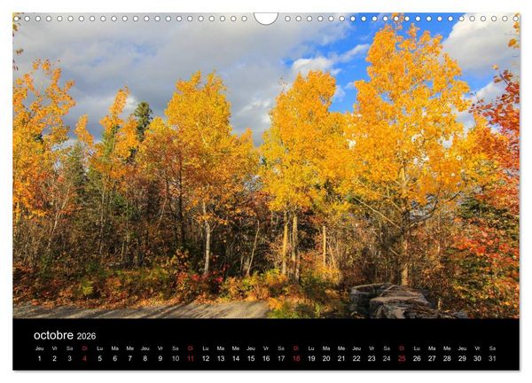 Produktbild: Paysages d'Automne au Qu&eacute;bec (Calendrier mural 2026 DIN A3 vertical), CALVENDO calendrier mensuel