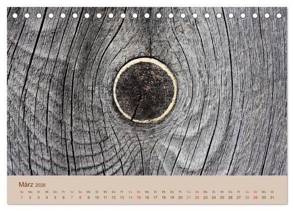Produktbild: Farben des Holzes (Tischkalender 2026 DIN A5 quer), CALVENDO Monatskalender