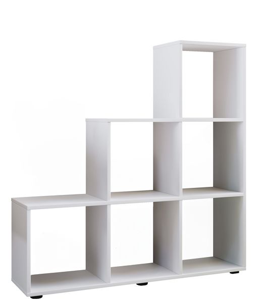 Produktbild: Holz Stand Treppenregal Regal 6 F&auml;cher Nitas