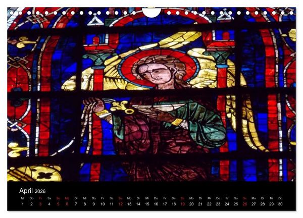 Produktbild: Bilder aus Licht - Notre Dame de Chartres (Wandkalender 2026 DIN A4 quer), CALVENDO Monatskalender