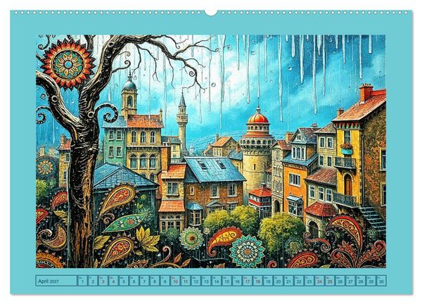 Produktbild: Topografie der Fantasie (hochwertiger Premium Wandkalender 2027 DIN A2 quer), Kunstdruck in Hochglanz