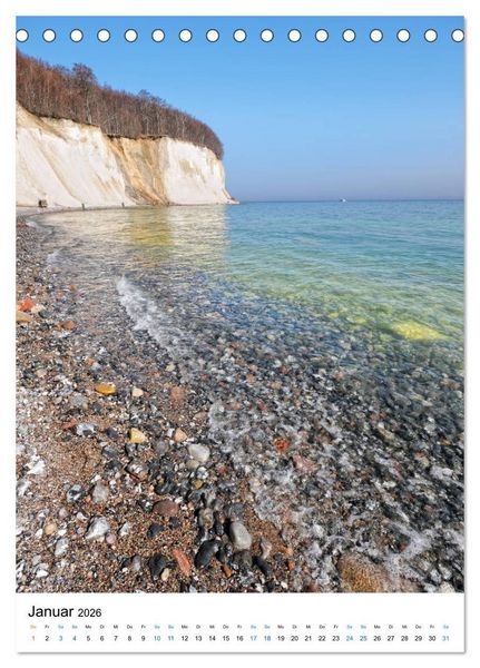Produktbild: Insel R&uuml;gen - Kreide, Landschaft, Leuchtt&uuml;rme (Tischkalender 2026 DIN A5 hoch), CALVENDO Monatskalender