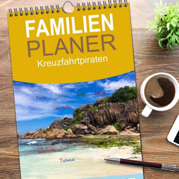 Produktbild: Familienplaner 2026 - Kreuzfahrtpiraten mit 5 Spalten (Wandkalender, 21 x 45 cm) CALVENDO
