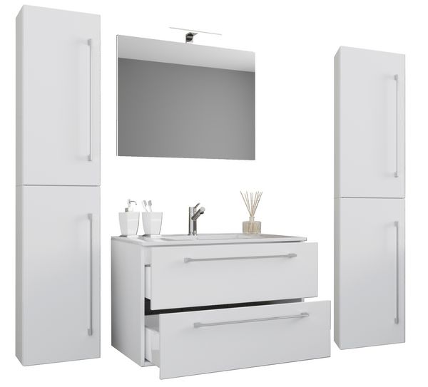 5-tlg. Waschplatz Waschtisch Badinos Schublade SP