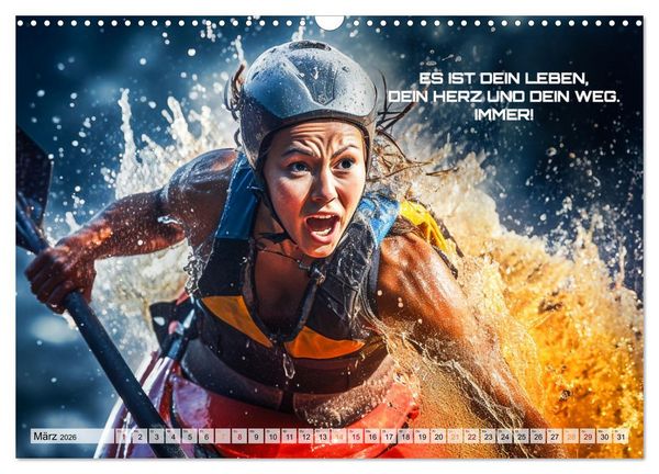Produktbild: Kajak und Motivation (Wandkalender 2026 DIN A3 quer), CALVENDO Monatskalender