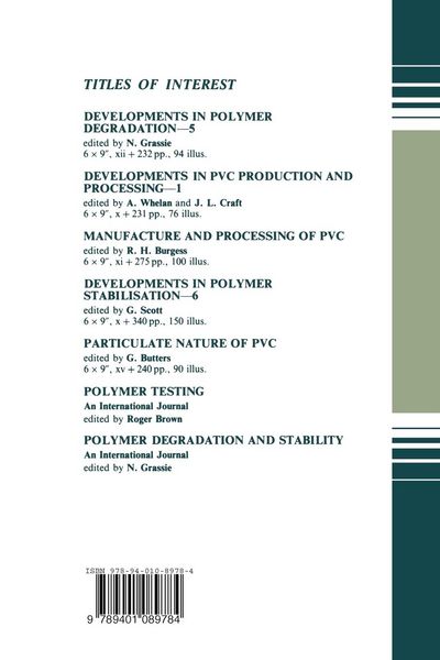 Produktbild: Degradation and Stabilisation of PVC