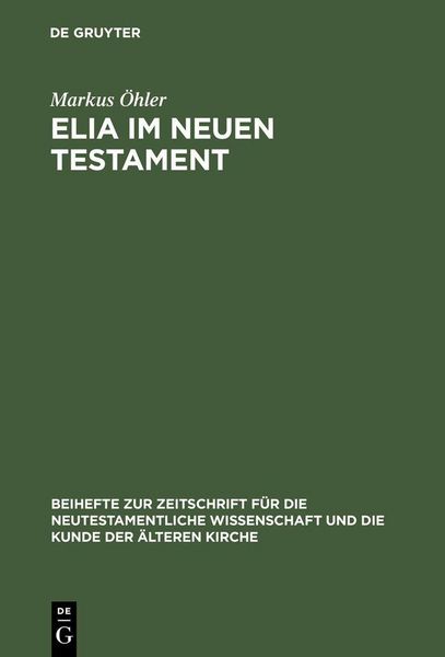 Produktbild: Elia im Neuen Testament